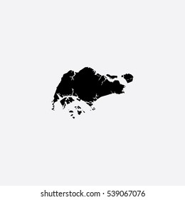 Map of Singapore Vector Illustration