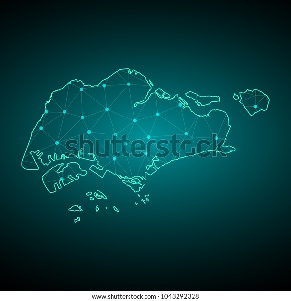 Download Map Singapore Wire Frame 3d Mesh Stock Vector Royalty Free 1043292328