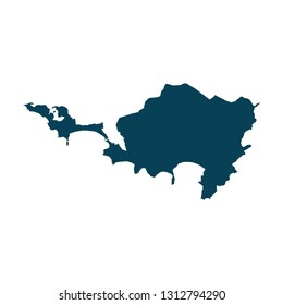 Map of Sint Maarten - High detailed on white background. Abstract design vector illustration eps 10.