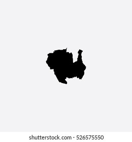 Map of Sipaliwini Vector Illustration