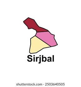 Map of Sirjbal City modern outline, High detailed illustration vector Design Template, suitable for your company