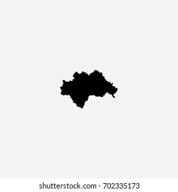 Map of Sisak-Moslavina County - Croatia Vector Illustration Silhouette Design
