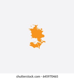 Map of Sjaelland - Denmark Vector Illustration