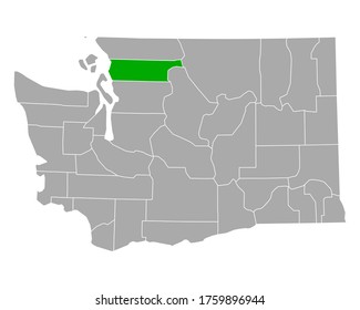 Map of Skagit in Washington on white