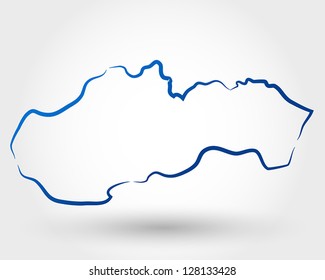 Map Of Slovakia. Map Concept