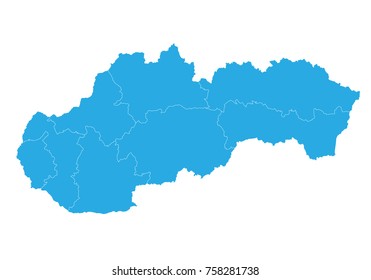 Map of slovakia. High detailed vector map - slovakia.