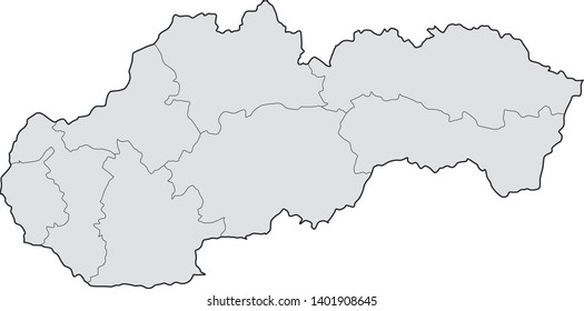 the map of slovakia state