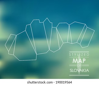 map of Slovakia. stylized map concept