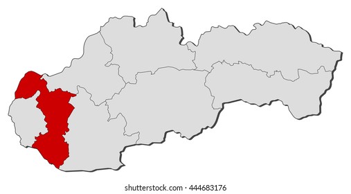 Map - Slovakia, Trnava