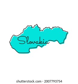 Map of Slovakia Vector Illustration Design Template.