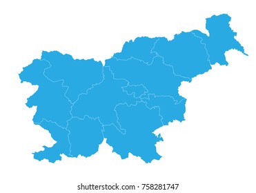Map of slovenia. High detailed vector map - slovenia.