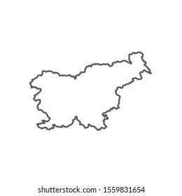 map of Slovenia. Vector illustration