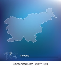Mapa de Eslovenia - ilustración vectorial
