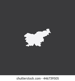 Map of Slovenia Vector Illustration