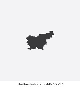 Map of Slovenia Vector Illustration