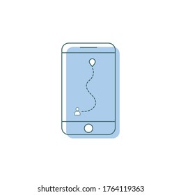 Map Smartphone icon design vector illustration