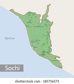 Map of Sochi