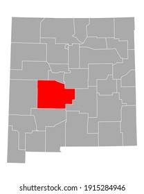 Map of Socorro in New Mexico on white