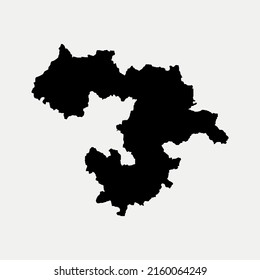 Map of Sofia Province - Bulgaria outline silhouette vector illustration

