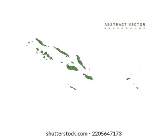 Mapa de la línea verde simple de la isla Salomón. Vector de diseño de línea mínimo estilizado.
