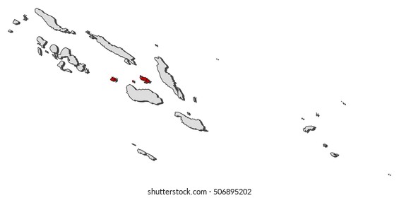 Map - Solomon Islands, Central