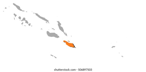 Map - Solomon Islands, Makira-Ulawa