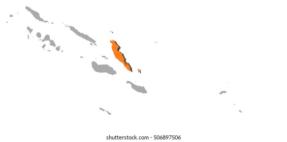 Map - Solomon Islands, Malaita