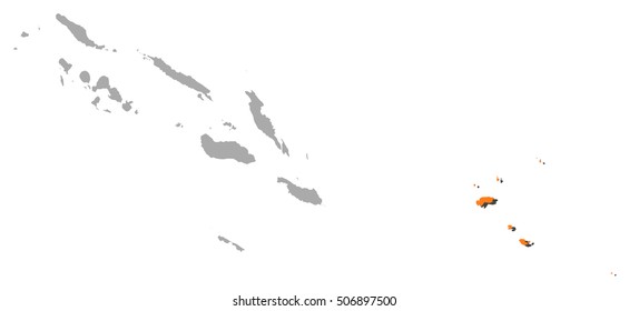 Map - Solomon Islands, Temotu