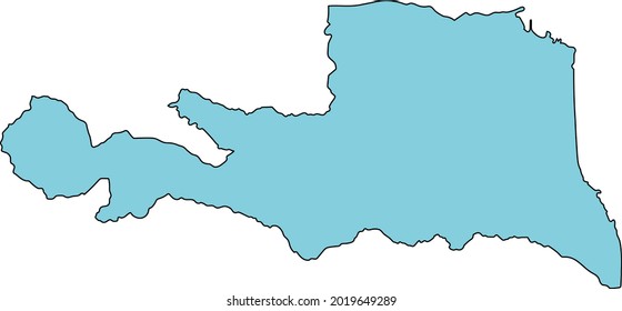 Map Of Soma City, Fukushima Prefecture, Japan.