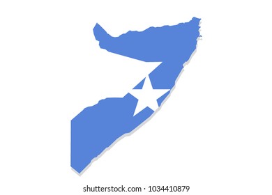 Somalia Map Flag White Background Stock Vector (Royalty Free) 543186838