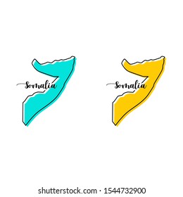 Map of Somalia Vector Design Template.