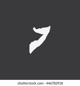 Map of Somalia Vector Illustration