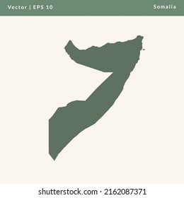 Map of Somalia Vector Illustration Icon Map.