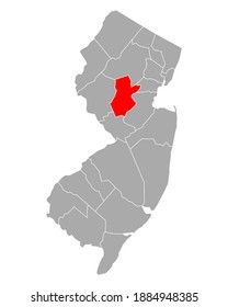 Map Of Somerset In New Jersey On White