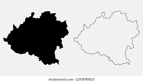 Map of Soria - Castile and Leon - Spain outline silhouette graphic element Illustration template design
