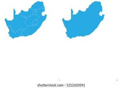 Map - South Africa Couple Set , Map of South Africa,Vector illustration eps 10.