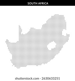 Map of South Africa displayed using dot pattern