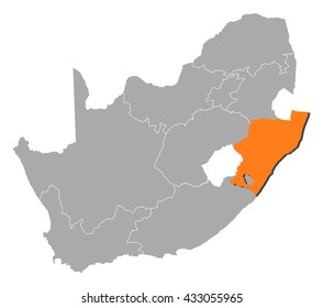 Map - South Africa, KwaZulu-Natal