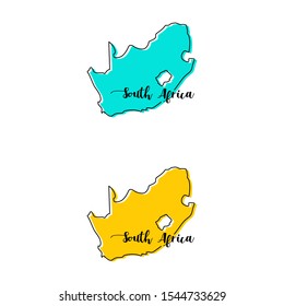Map of South Africa Vector Design Template.