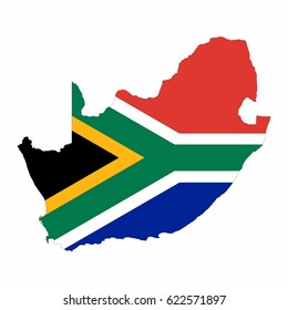 Map of South Africa vector design isolated on white background