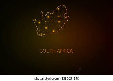 Map of South Africa. Vector Illustration EPS10. - Vector - Vector