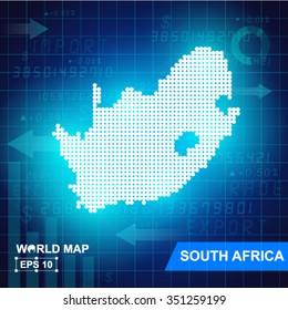 Map Of South Africa,Abstract background, vector illustration