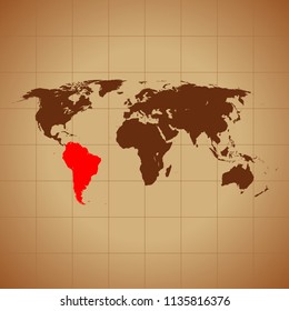 map of South America