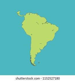 map of South America