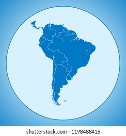 map of South America