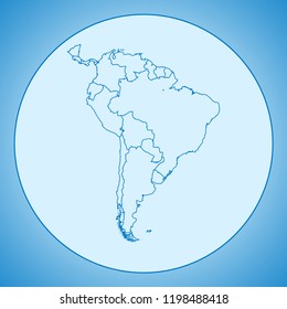 map of South America