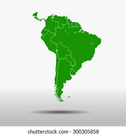 map of South America