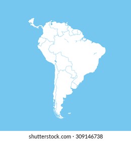 map of South America