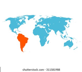 map of South America