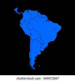 map of South America